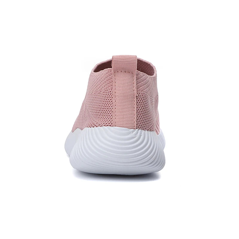 Pink Women Slip On Walking Shoes Lightweight EVA