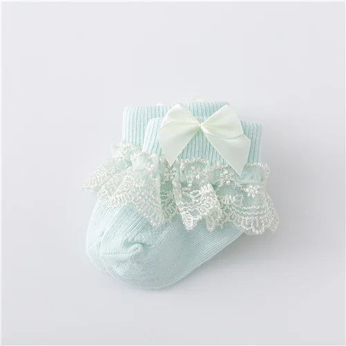 Cotton Lace Baby Socks for Girls 0-24 Months