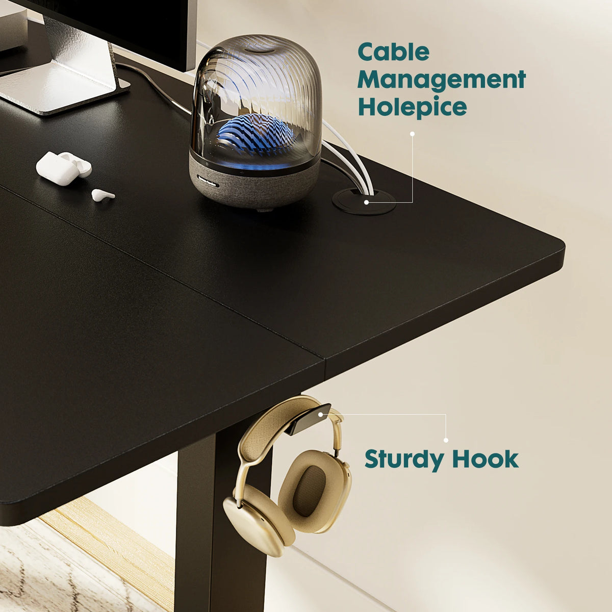 JHK Electric Adjustable Height Standing Desk for Office