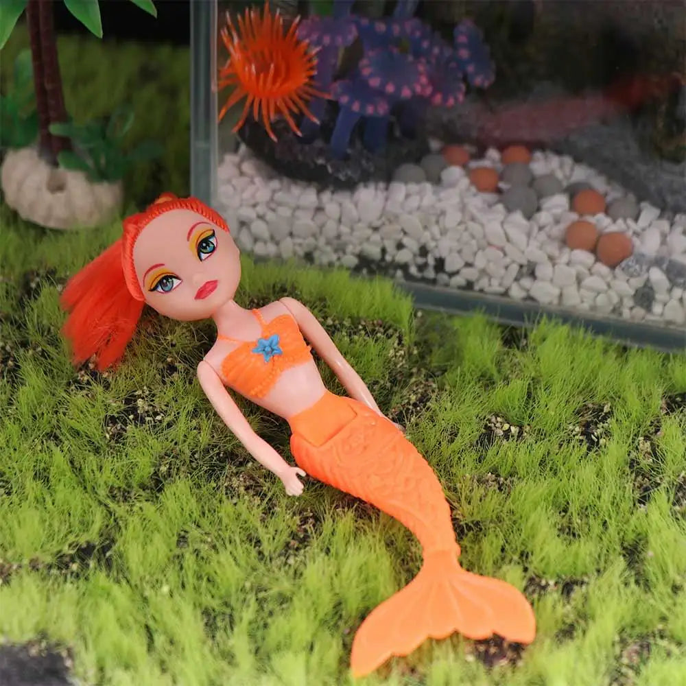 Mermaid Doll 16cm Educational Girls Toy Pink Purple Orange