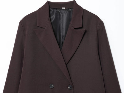 Elegant Double Breasted Blazer Coat for Women