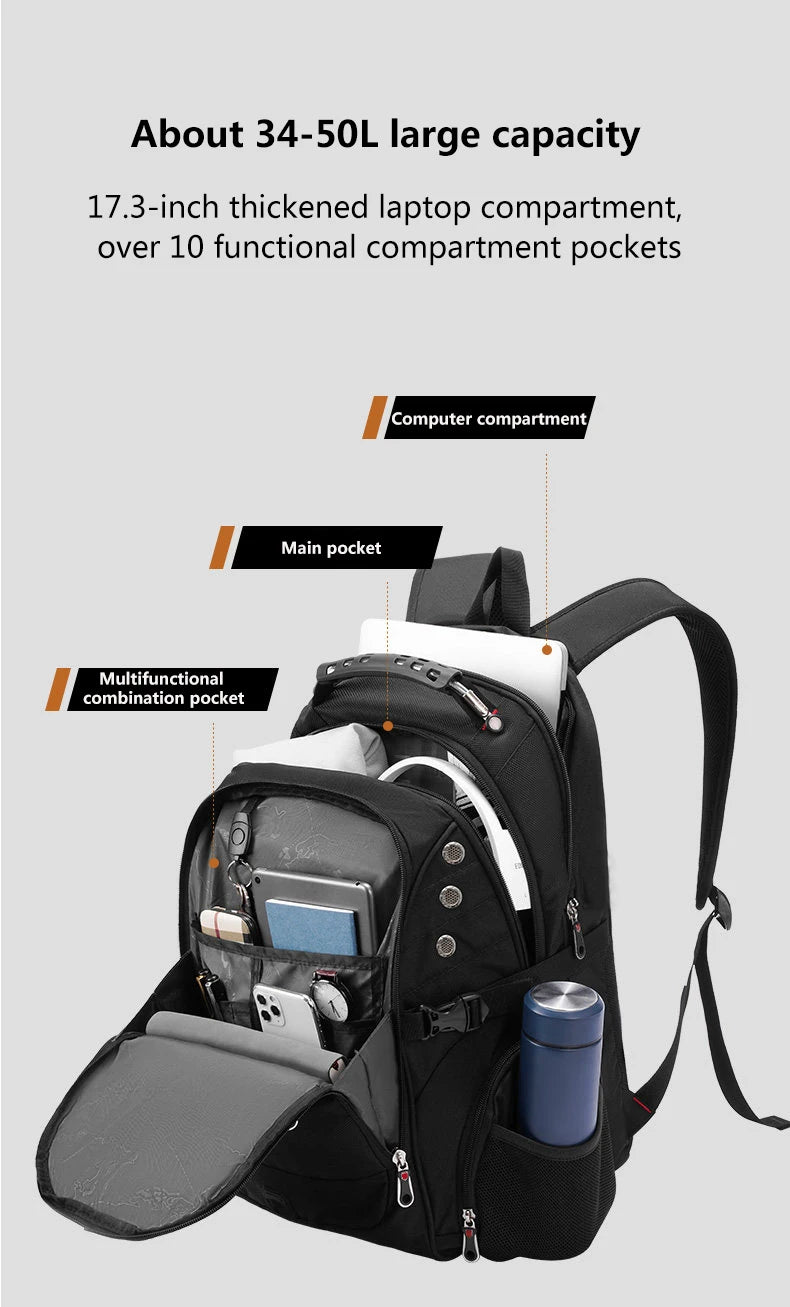 Waterproof Oxford Laptop Backpack for Travel and School