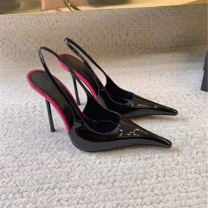 Fashion High Heels Women's Patent Leather Sandals