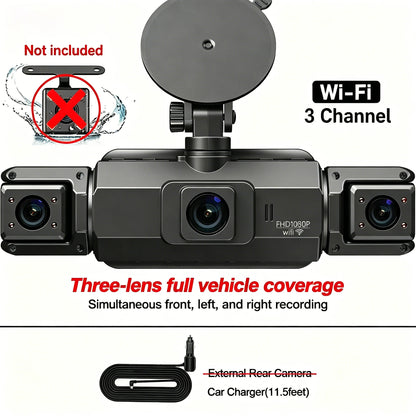 4 Channel WiFi Car DVR Dashcam with 360 Degree Recording