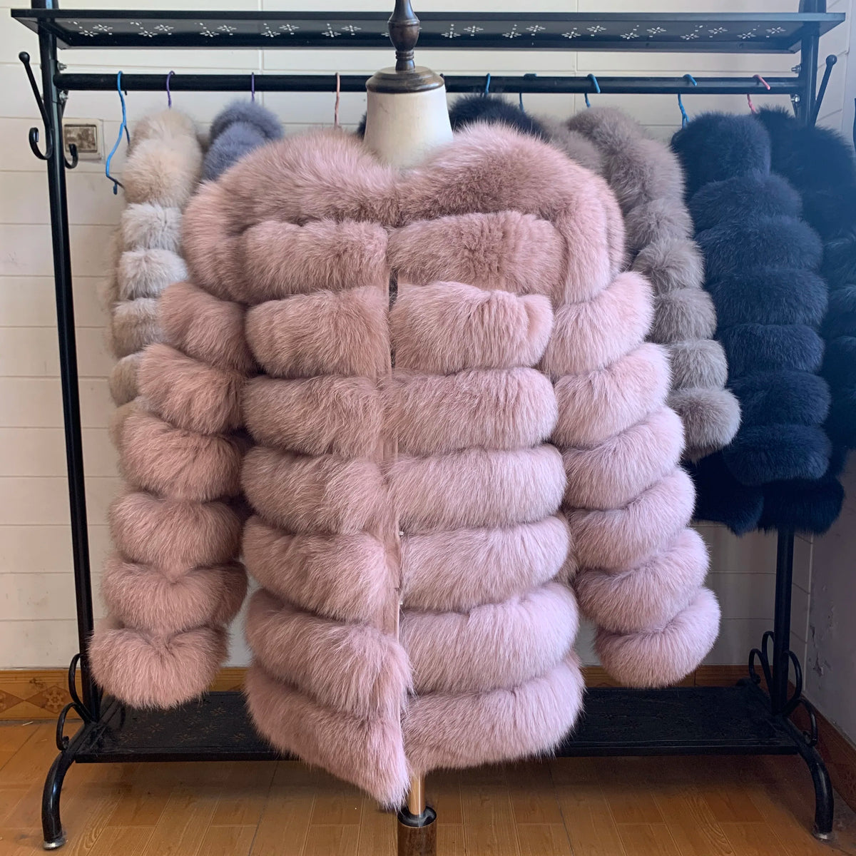 4in1 Real Fox Fur Coat for Women