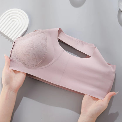 Seamless Lace Front-Button Bra for Women