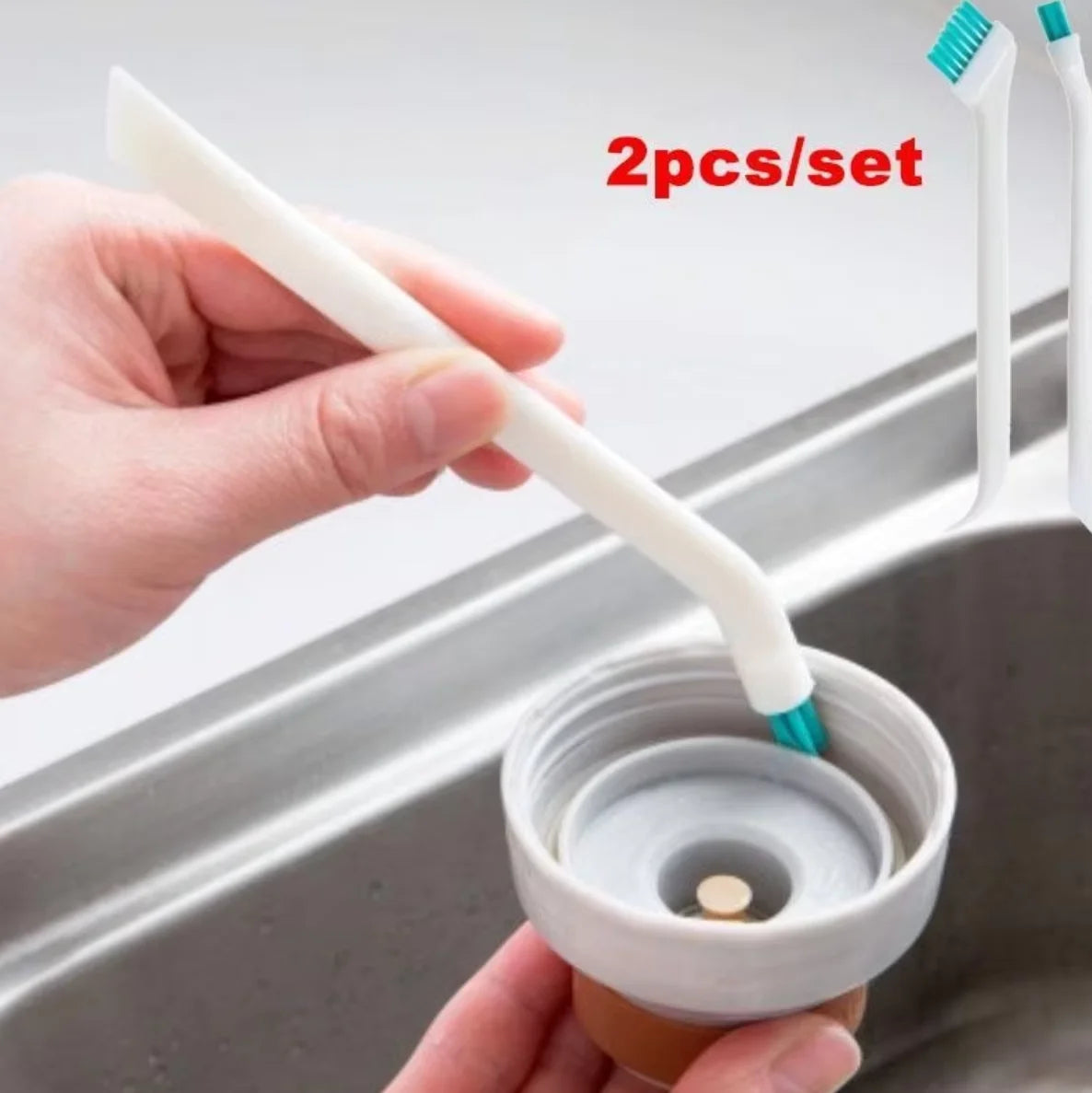 2 Pcs Set Portable Baby Bottle Cleaning Brush