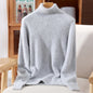 Mink Fur High Collar Pullover Sweater for Women