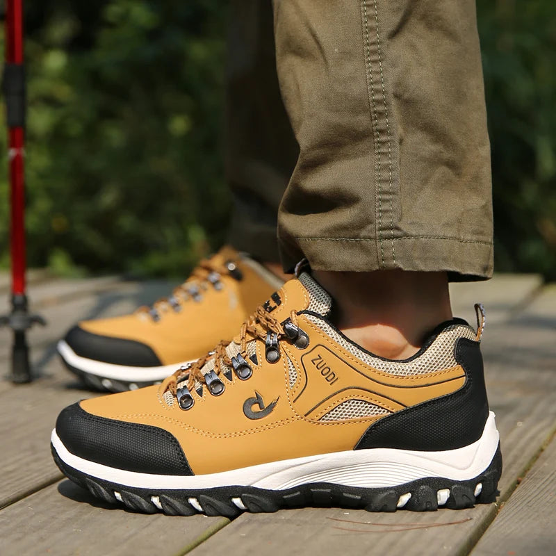 Men's Leather Casual Sneakers for Tennis and Walking