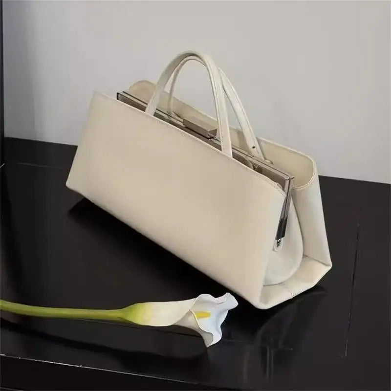 Luxury Pu Leather Shoulder Bag with Magnetic Clip