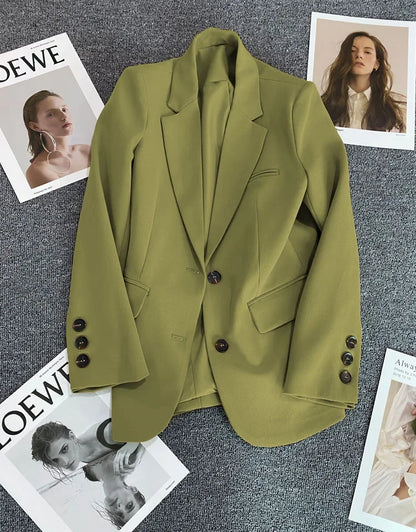 Elegant Long Sleeve Blazer Coat for Women