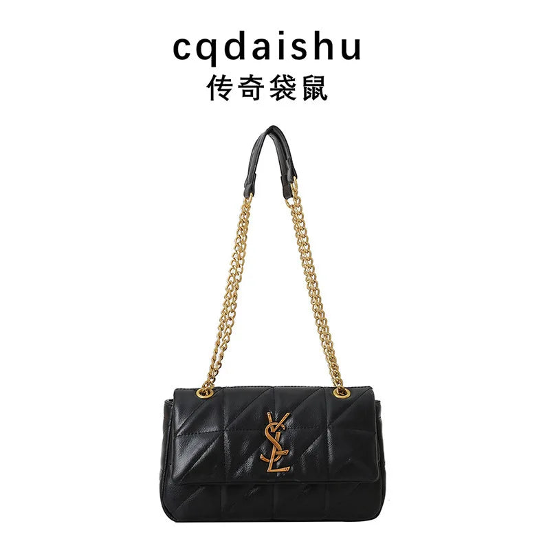 Genuine Leather Mini Square Bag for Women