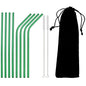 8pcs Colorful Reusable Stainless Steel Drinking Straws