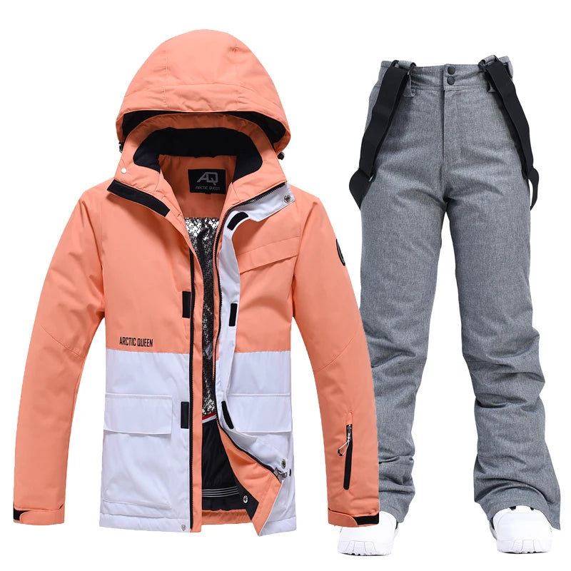 Unisex Winter Snow Ski Suit Jacket and Pants Set