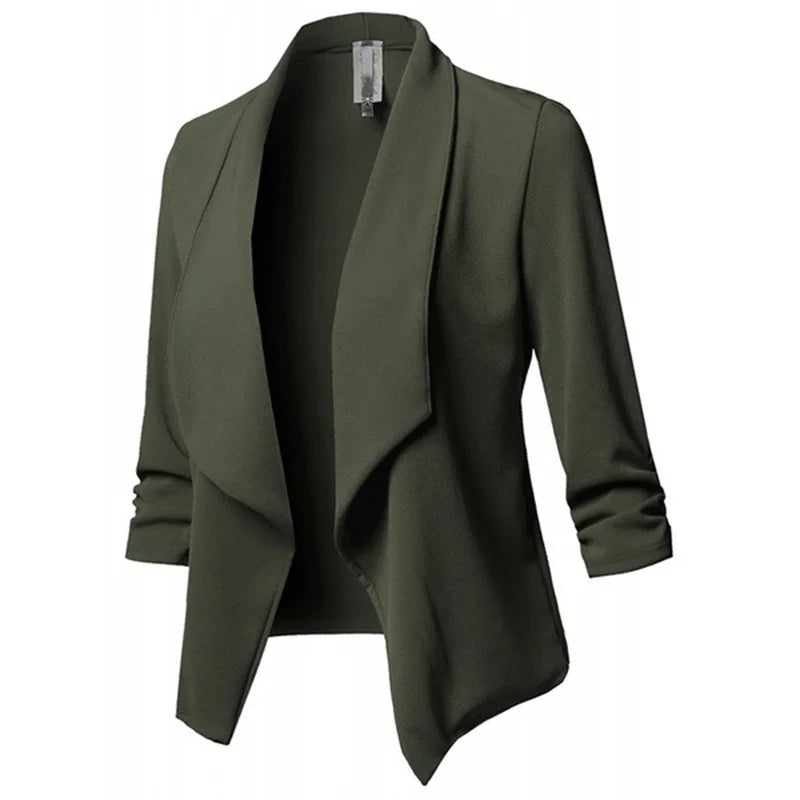 Black PU Leather Bodycon Blouse for Women