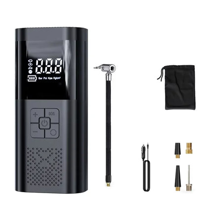 Cordless Portable Tire Inflator with Pressure Gauge