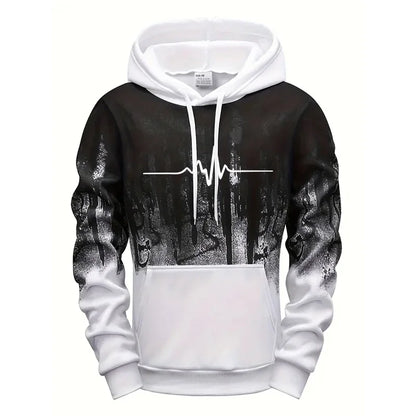 Men's Casual Polyester Tracksuit for Daily Sports