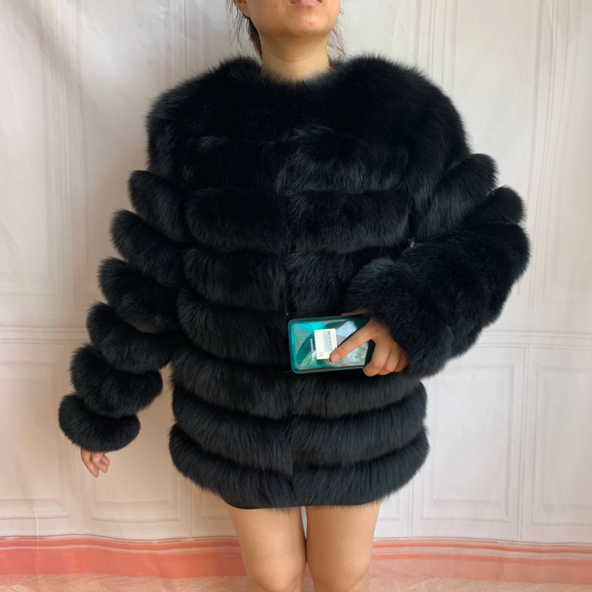4in1 Real Fox Fur Coat for Women