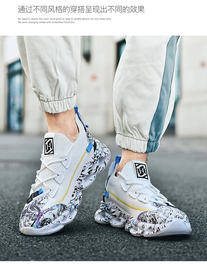 Men's Breathable Lace-Up Sneakers