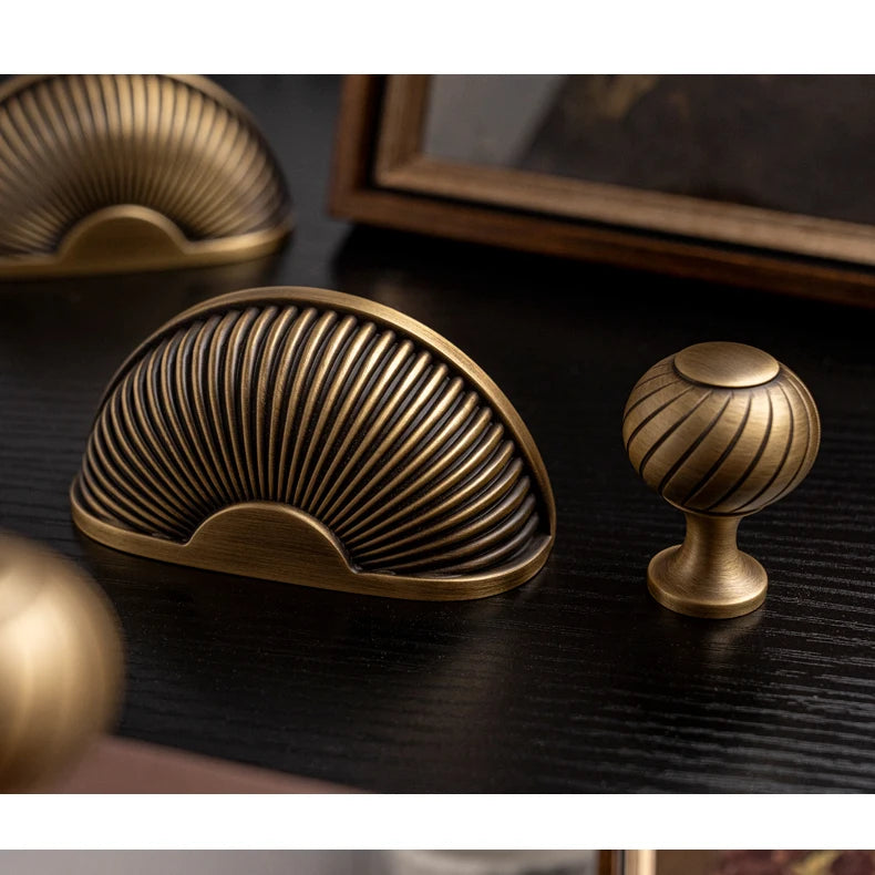 Brushed Antique Brass Kitchen Cabinet Pull Handle