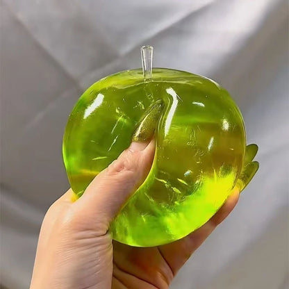 Squishy Green Apple Stress Ball Fidget Toy for Adults