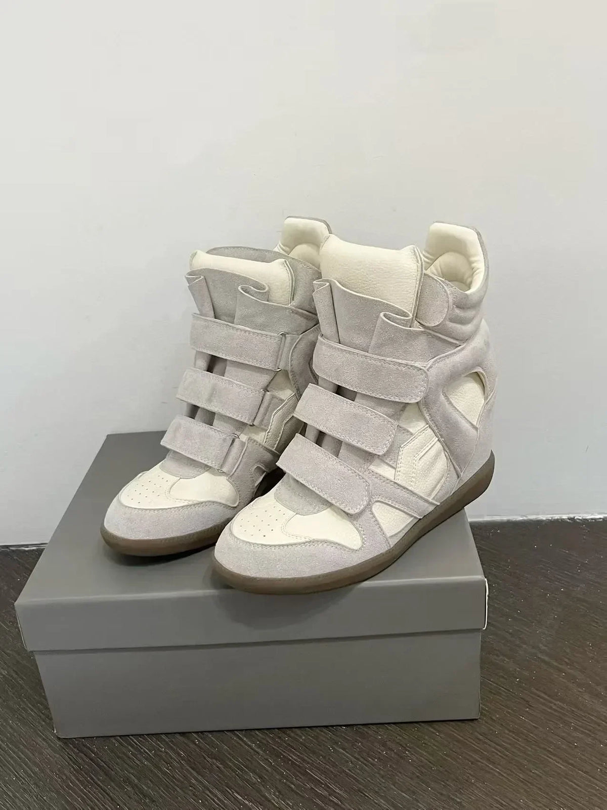 Women's Genuine Leather Ankle Boots with Hidden Heel
