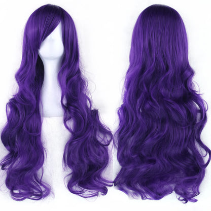 Soowee Curly Long Green Synthetic Hair Wig for Women