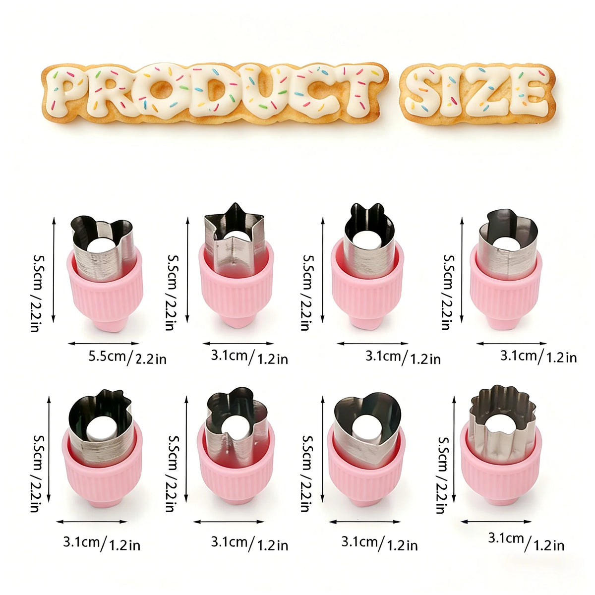 8PCS Stainless Steel Butterfly Cookie Cutter Set
