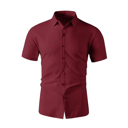 Men's Casual Short Sleeved Shirt Polyester Blend