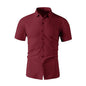 Men's Casual Short Sleeved Shirt Polyester Blend