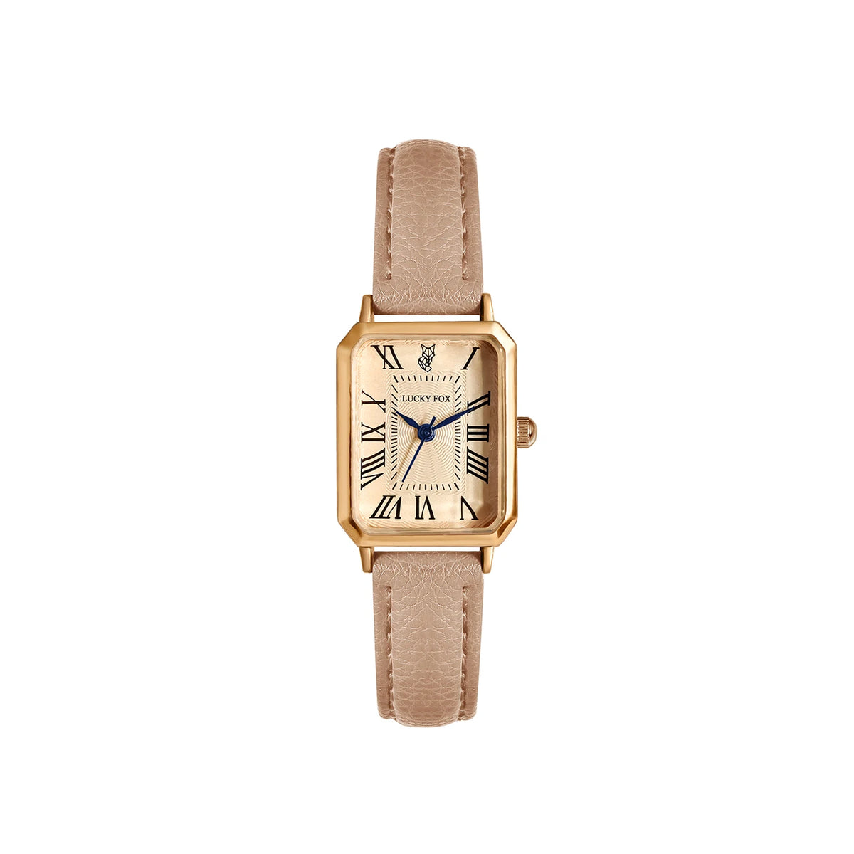 Fashion Retro Square Leather Strap Quartz Watch for Women