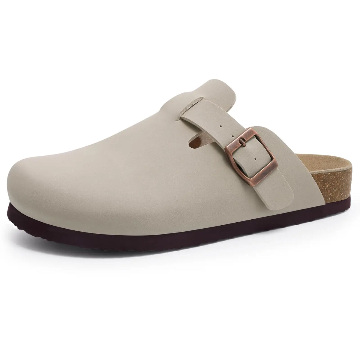 Comwarm Women's Suede Mules Slippers with Cork Insole