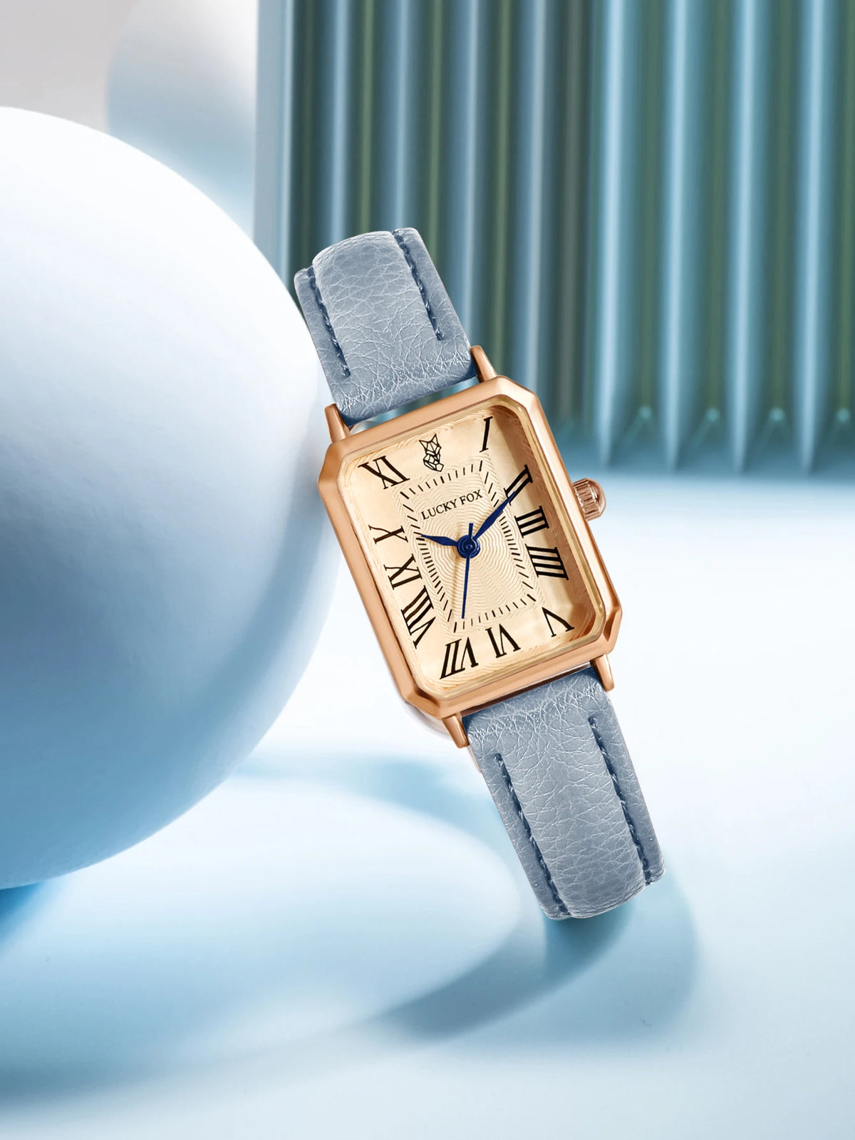 Fashion Retro Square Leather Strap Quartz Watch for Women