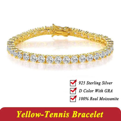Moissanite Tennis Bracelet 925 Sterling Silver Unisex
