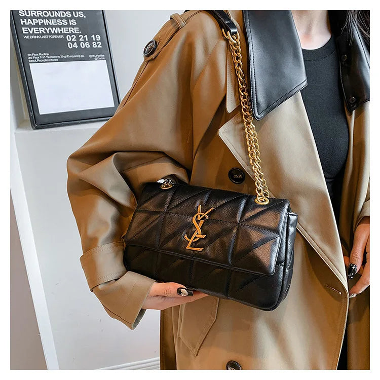 Genuine Leather Mini Square Bag for Women