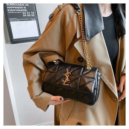 Genuine Leather Mini Square Bag for Women