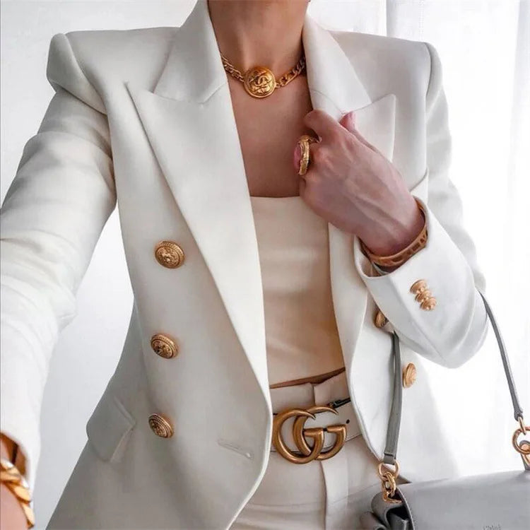 Casual Long Sleeve Women Blazer Office Jacket