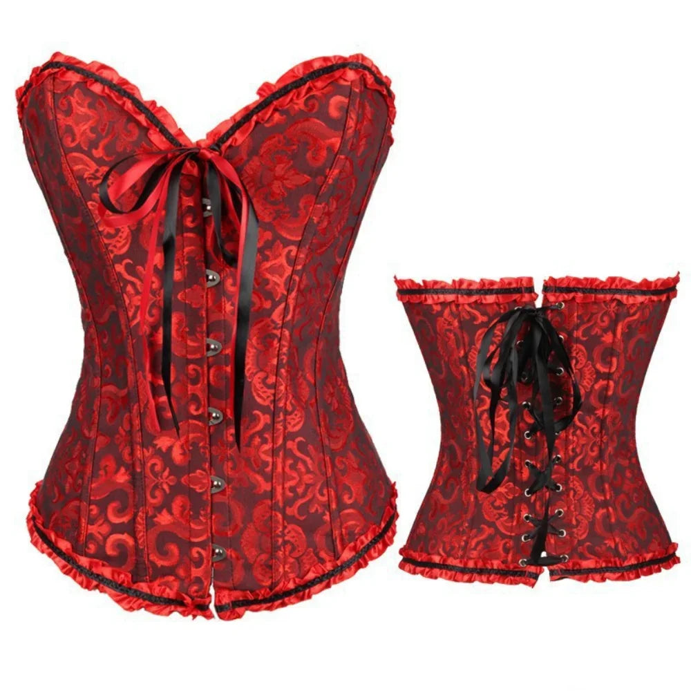 Gothic Lace Up Corset Shapewear for Women