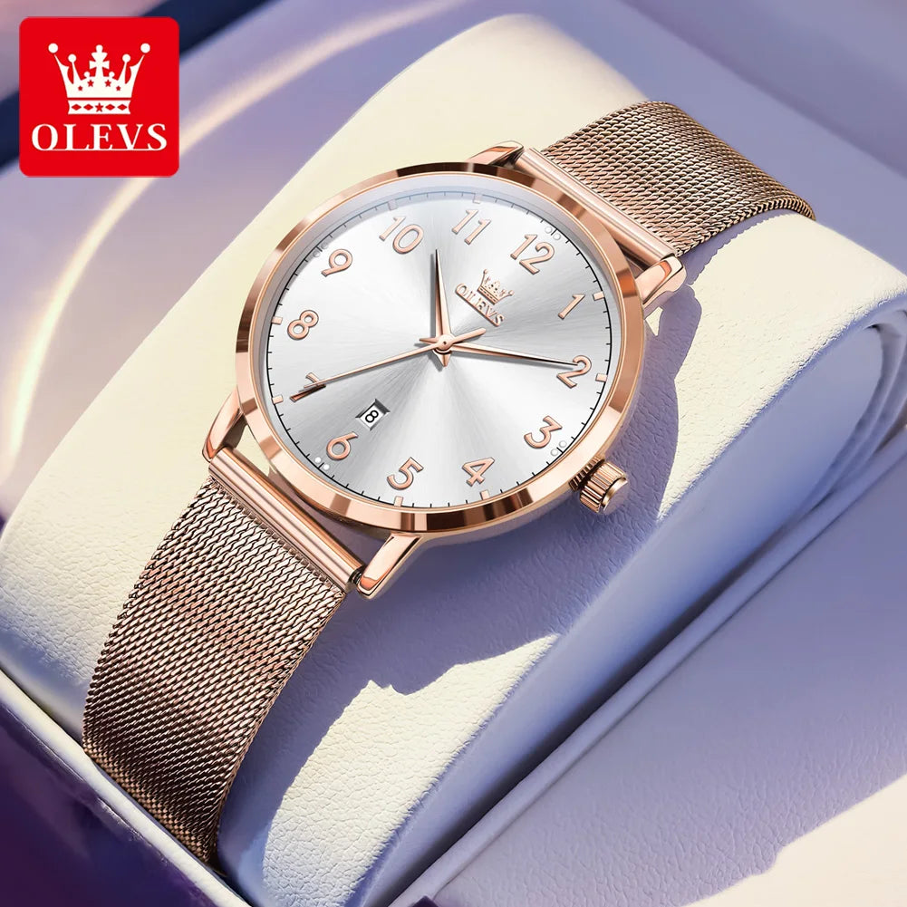OLEVS 5653 Women's Rose Gold Quartz Watch