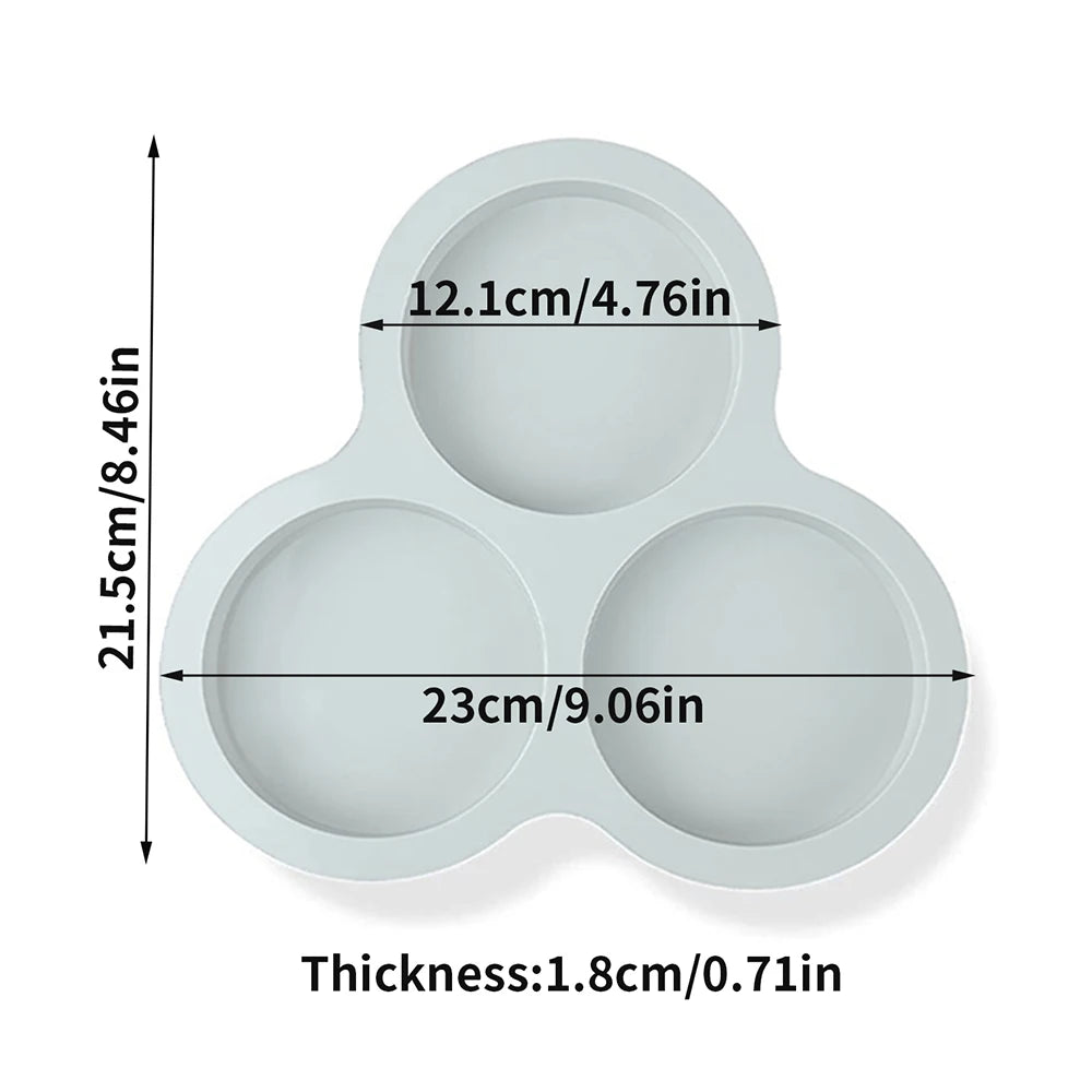 Silicone 3-Cavity Egg Mold for Air Fryer Baking