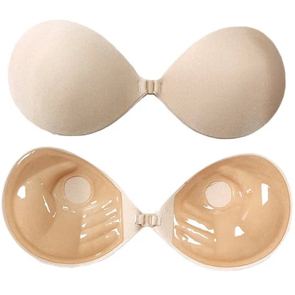 Silicone Push Up Bra for Women Strapless Natural Color