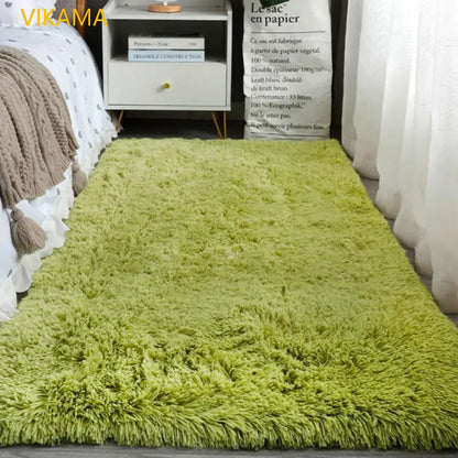 VIKAMA Solid Color Polyester Plush Carpet