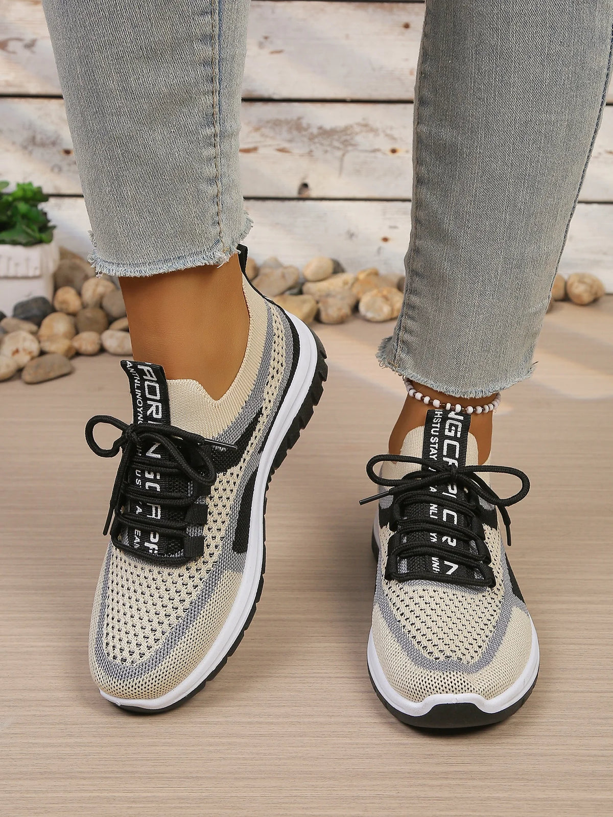 Women's Double-Color Canvas Work Sneakers