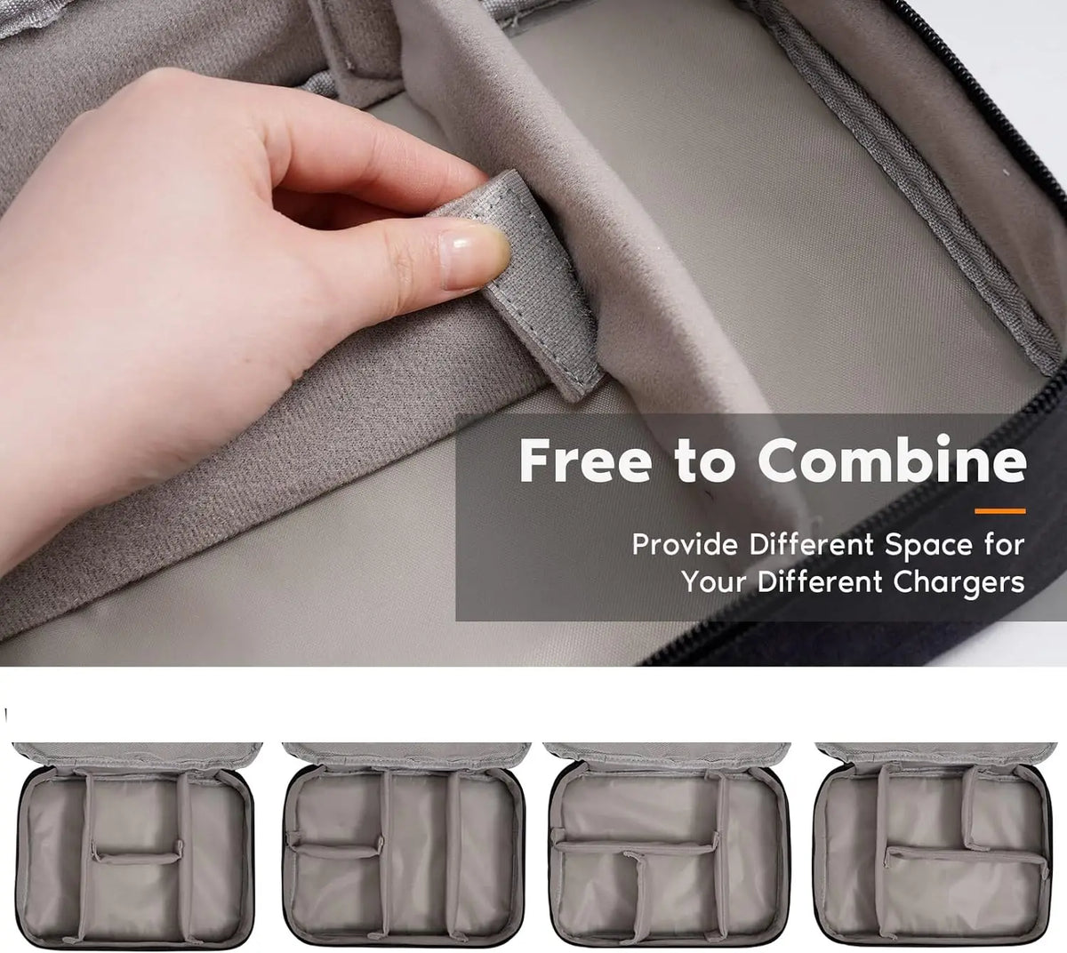 Leather Cable Storage Bag Waterproof Organizer