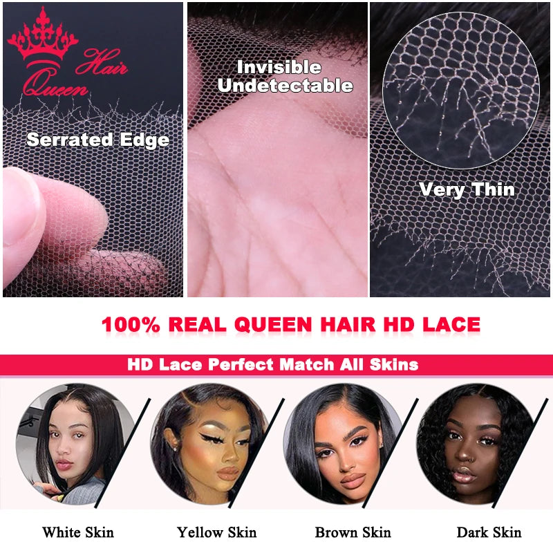 Queen Hair HD Lace Closure Frontal Virgin Human Hair