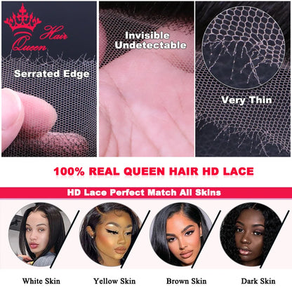 Queen Hair HD Lace Closure Frontal Virgin Human Hair