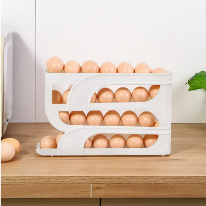Automatic Egg Roller Rack Space Saving Plastic Organizer