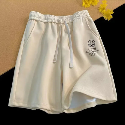 M-8XL Cotton Polyester Casual Wide Leg Shorts for Men