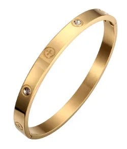 Classic Gold Plated Stainless Steel Cuff Bracelet