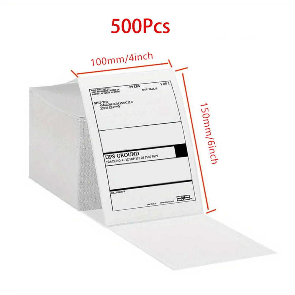 4x6 Inch Thermal Printer Paper White Labels for Shipping